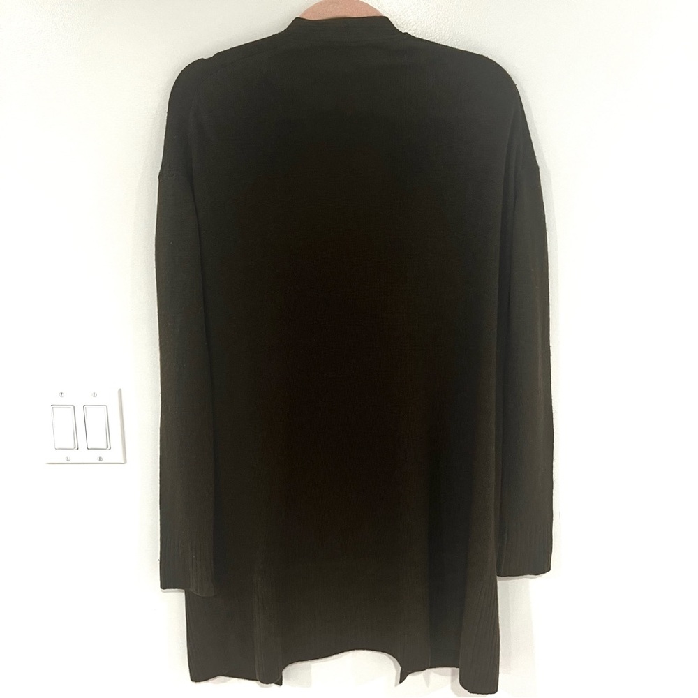 Uniqlo Wool/Cashmere Blend Women’s Duster Cardigan Sweater Dark Green Sz S - Picture 2 of 8